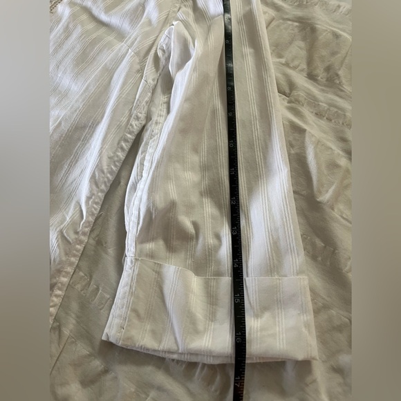 Lauren Ralph Lauren Tuxedo White Cotton Popover Blouse Women’s Size Large EUC - Picture 8 of 11